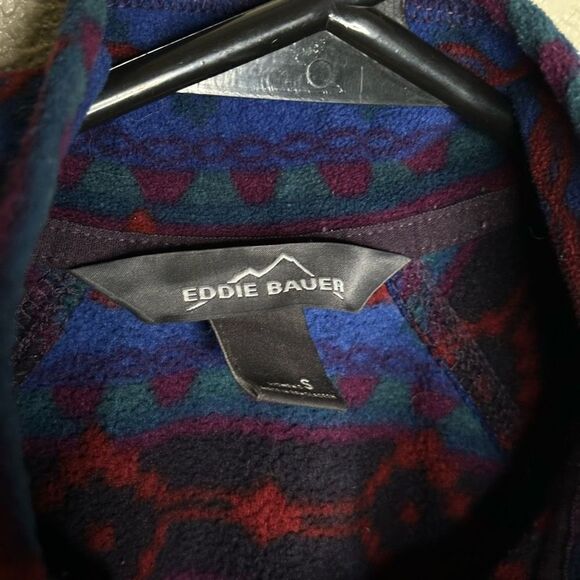 Eddie Bauer Women's 1/4 Zip Aztec Print Fleece Pullover Sweater Size XL - Picture 5 of 5